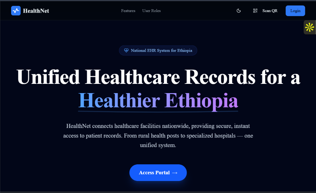 HealthNet screenshot